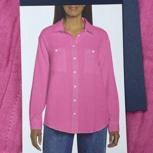 GAP Women's S Blouse Pink Cotton d1425